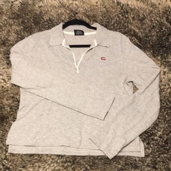 Polo Jeans Co. Ralph Lauren Crop Polo Long Sleeve - Picture 1 of 4